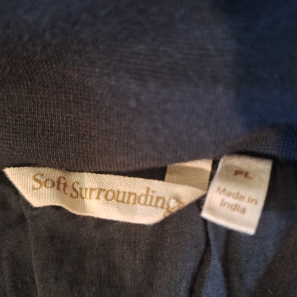 Soft Surroundings Modern Romance Skirt Maxi Long Black White Size Petite Large - Picture 2 of 13